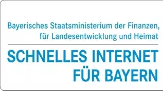 Logo Bayerisches Staatsministerium der Finanzen Schnelles Internet für Bayern